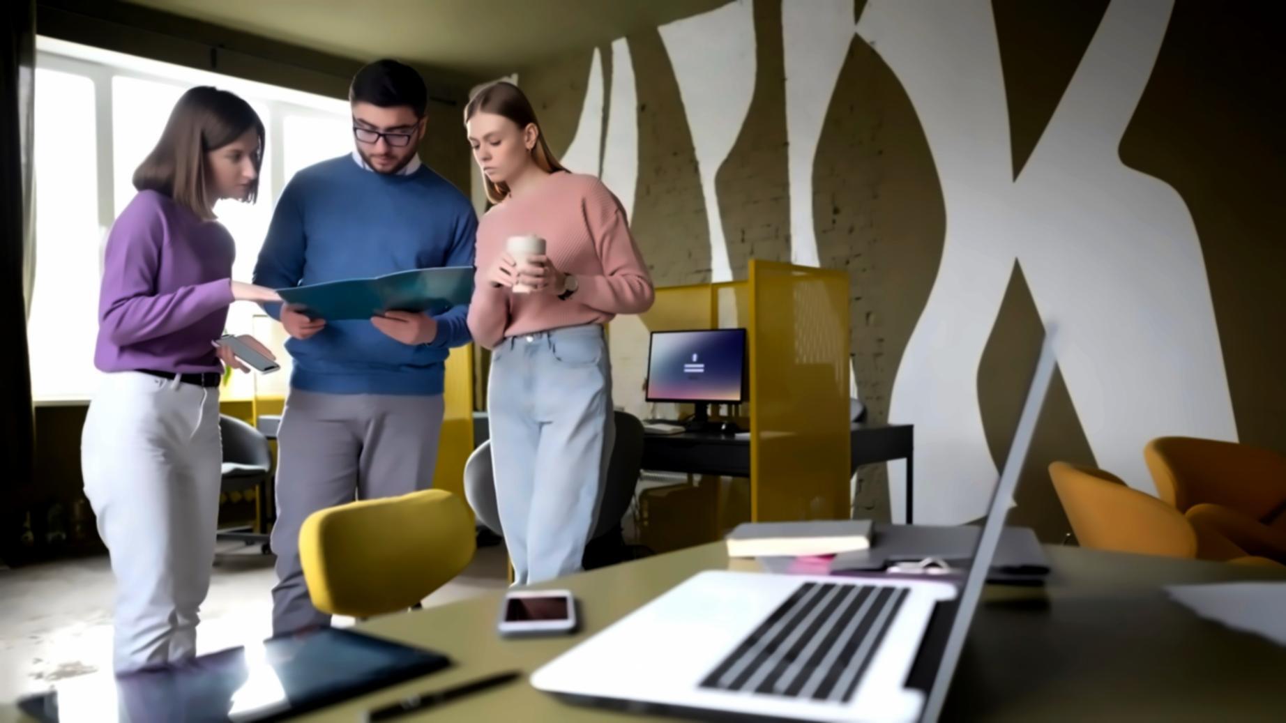 Famille heureuse discutant de leurs projets financiers autour d'une table